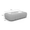 Bouclé Couchtisch Rectangle Valora