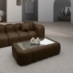 Echtleder Couchtisch Rectangle Valora