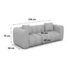 Bouclé 2-Sitzer Couch Amoria