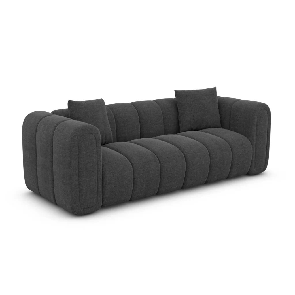 Strukturstoff 2-Sitzer Couch Amoria