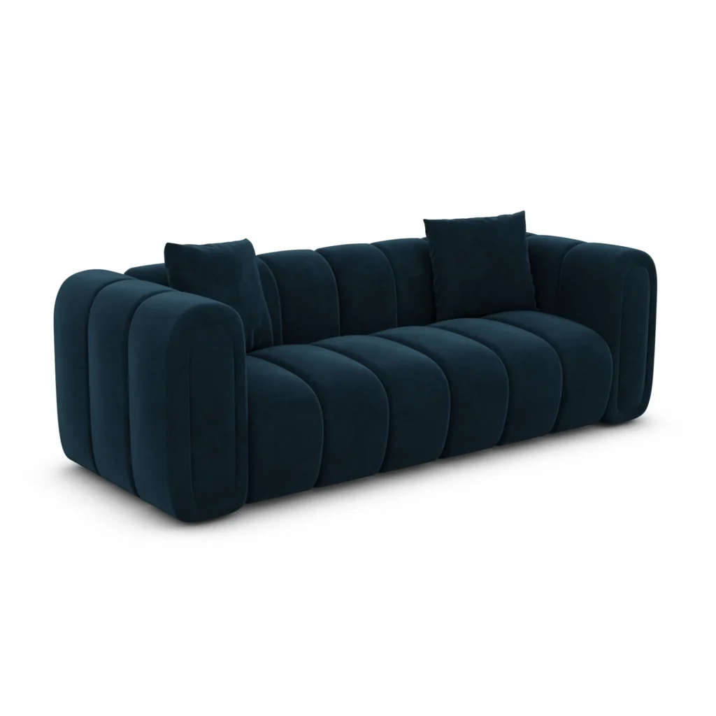 Samtstoff 2-Sitzer Couch Amoria