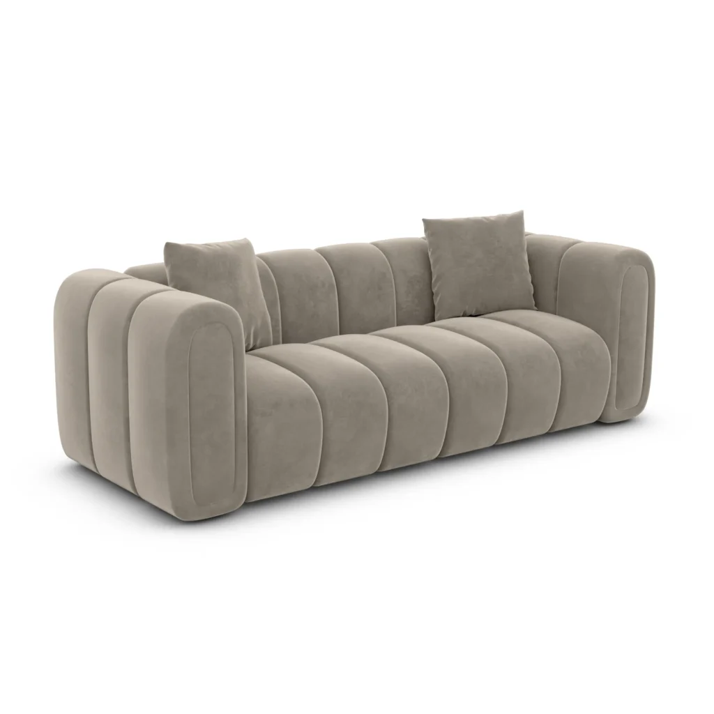 Samtstoff 2-Sitzer Couch Amoria