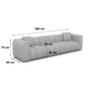 Bouclé 3-Sitzer Couch Amoria