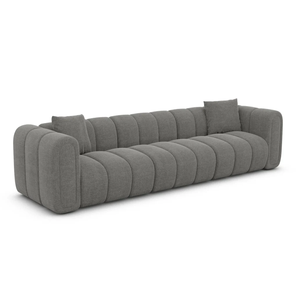 Strukturstoff 3-Sitzer Couch Amoria