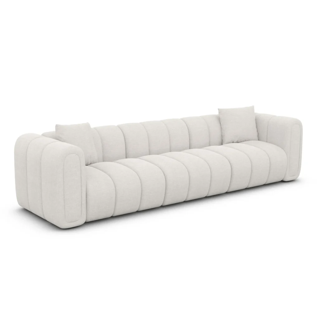Strukturstoff 3-Sitzer Couch Amoria