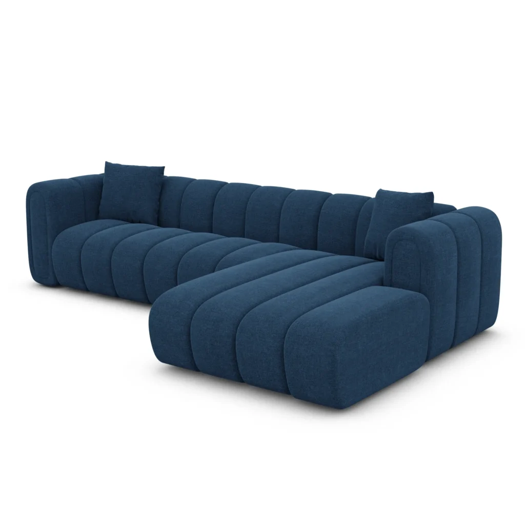 Strukturstoff L-Form Sofa Amoria