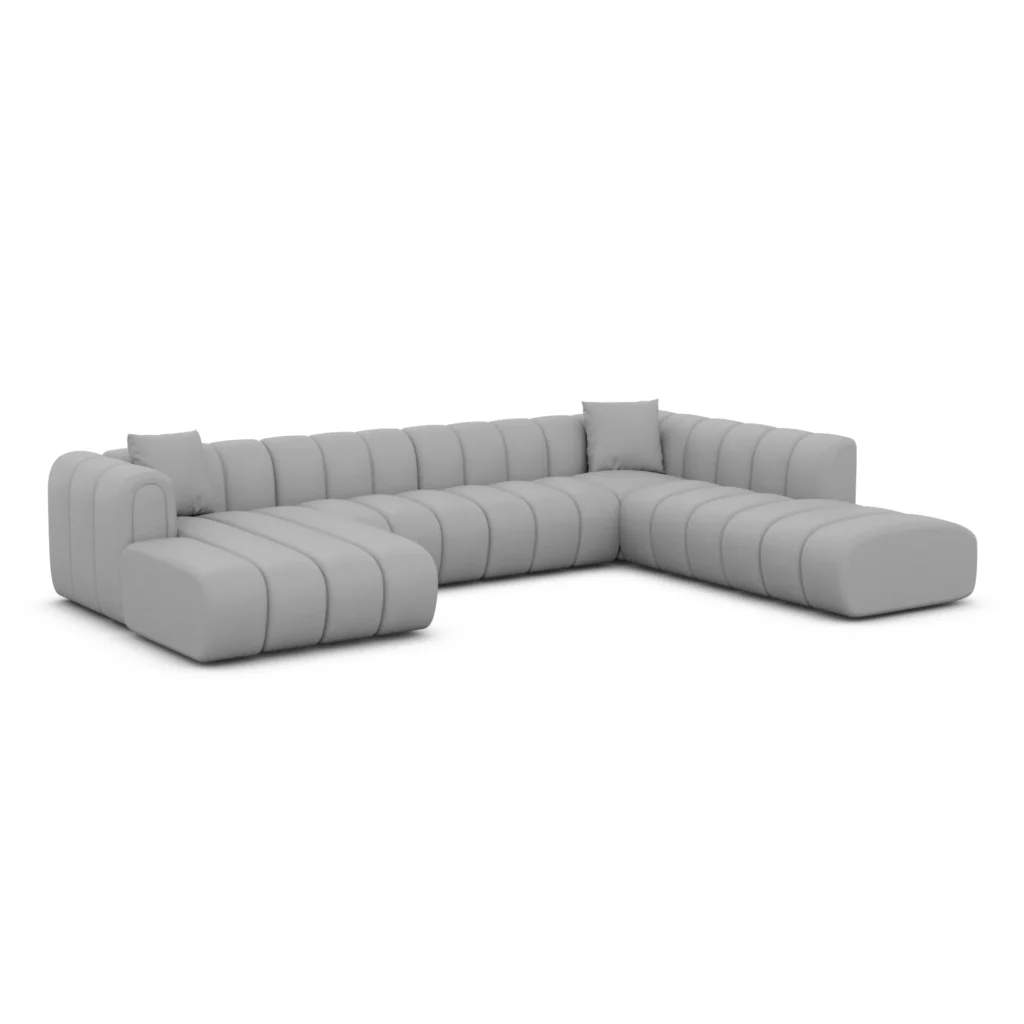 Echtleder U-Form XXL Lounge Wohnlandschaft Amoria