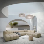 Kunstleder U-Form XXL Lounge Wohnlandschaft Amoria