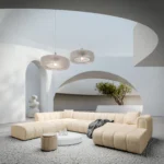 Strukturstoff U-Form XXL Lounge Wohnlandschaft Amoria