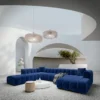 Samtstoff U-Form XXL Lounge Wohnlandschaft Amoria
