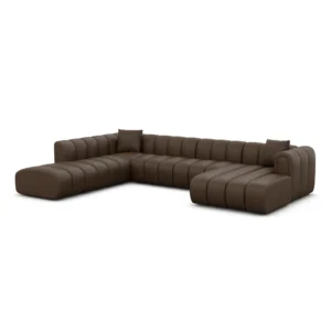 Kunstleder U-Form XXL Lounge Wohnlandschaft Amoria