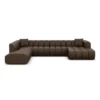 Kunstleder U-Form XXL Lounge Wohnlandschaft Amoria
