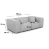 Bouclé 2-Sitzer Couch Arelia