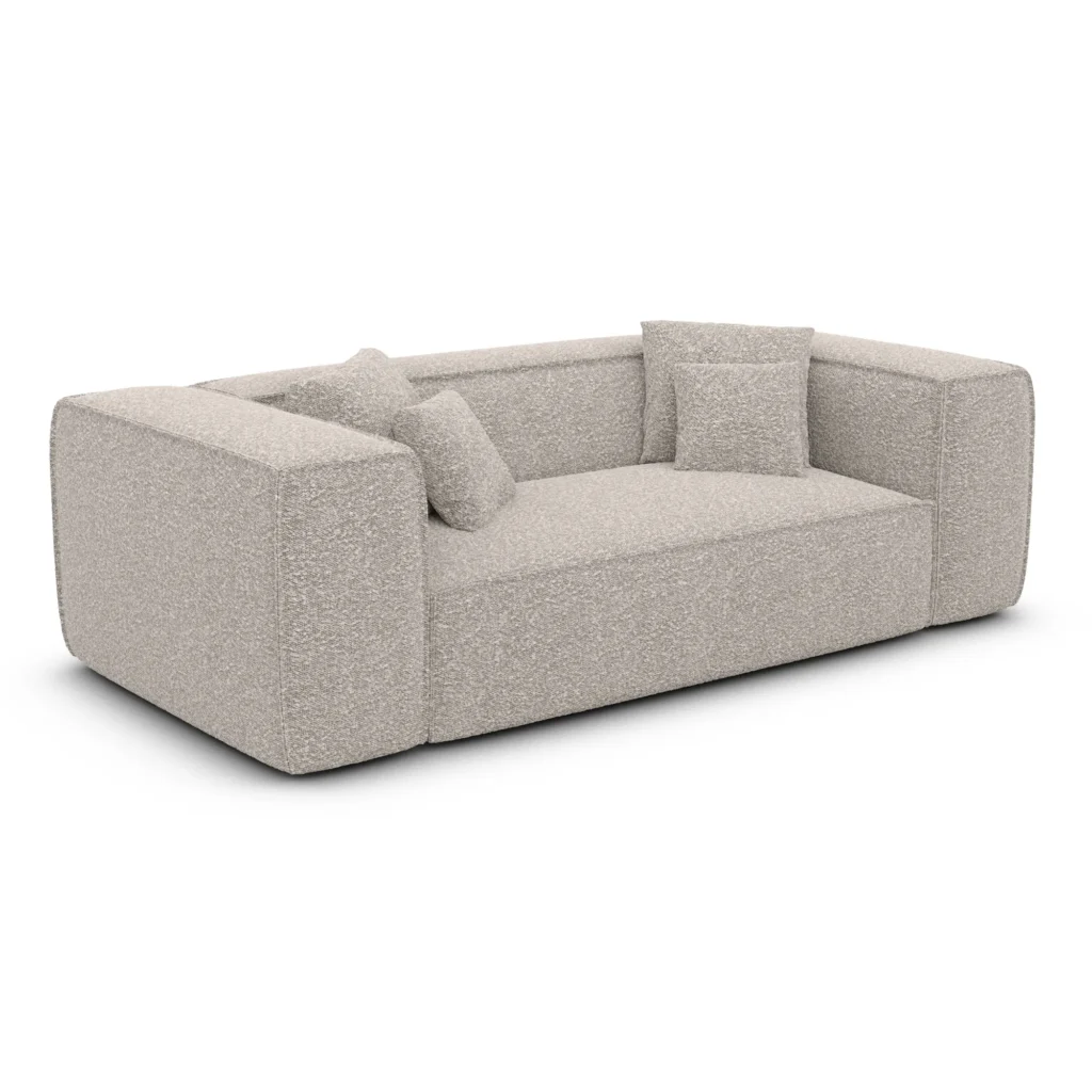 Bouclé 2-Sitzer Couch Arelia