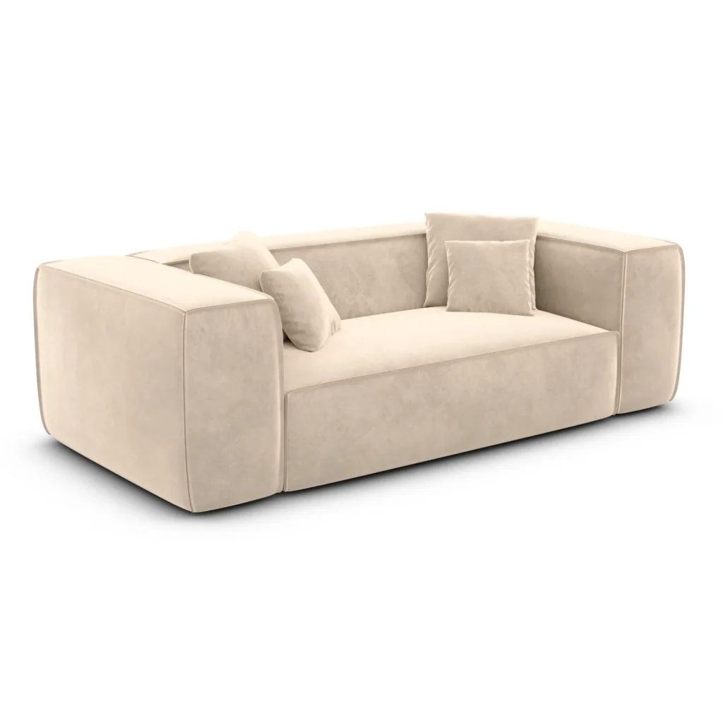 Samtstoff 2-Sitzer Couch Arelia