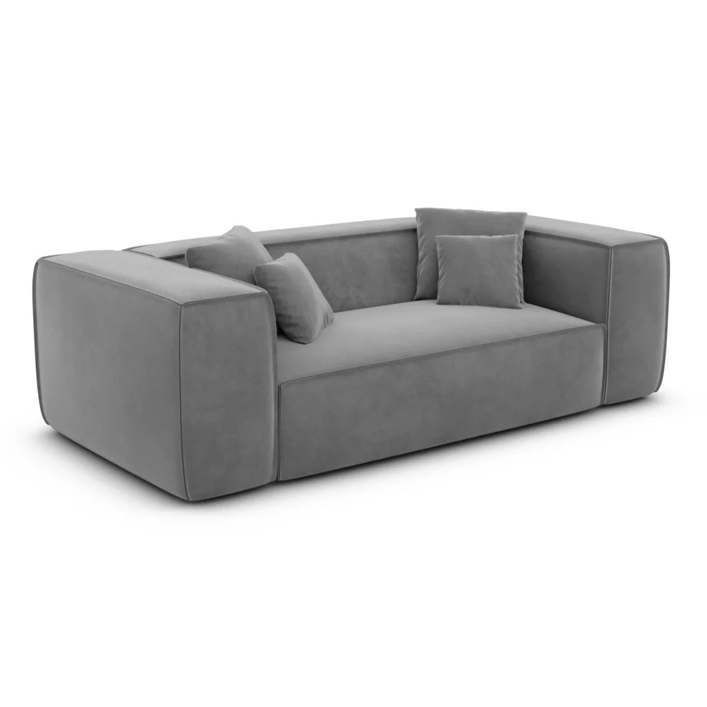Samtstoff 2-Sitzer Couch Arelia