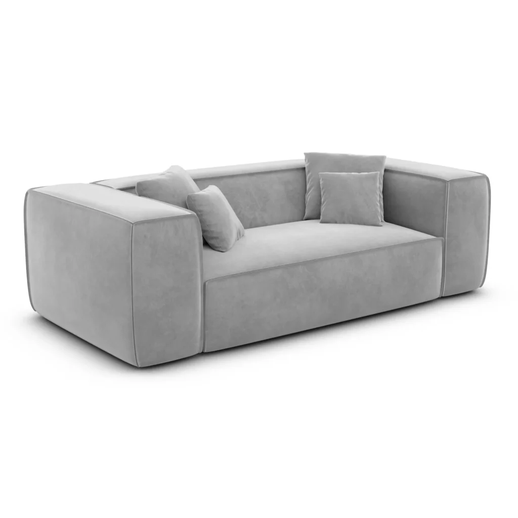 Samtstoff 2-Sitzer Couch Arelia