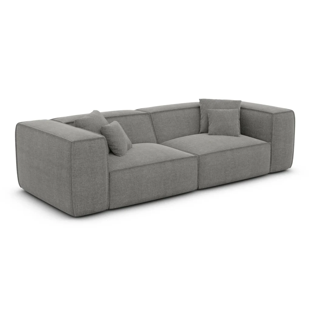 Strukturstoff 3-Sitzer Couch Arelia