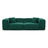 Samtstoff 3-Sitzer Couch Arelia