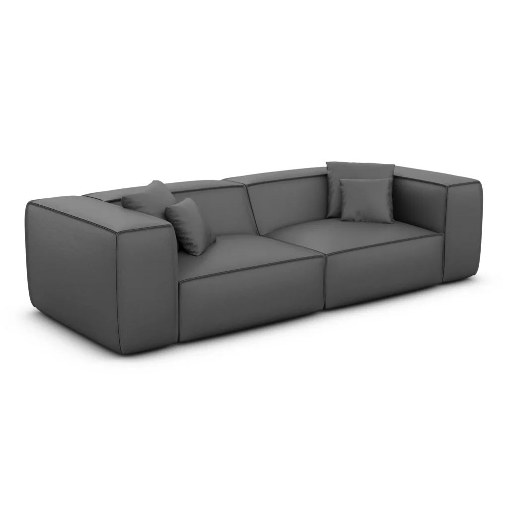 Echtleder 3-Sitzer Couch Arelia
