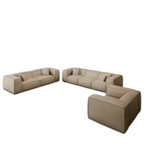 Echtleder 4-3-1-Sitzer Sofa Set Arelia