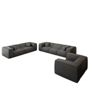 Echtleder 4-3-1-Sitzer Sofa Set Arelia