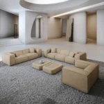 Kunstleder 4-3-1-Sitzer Sofa Set Arelia