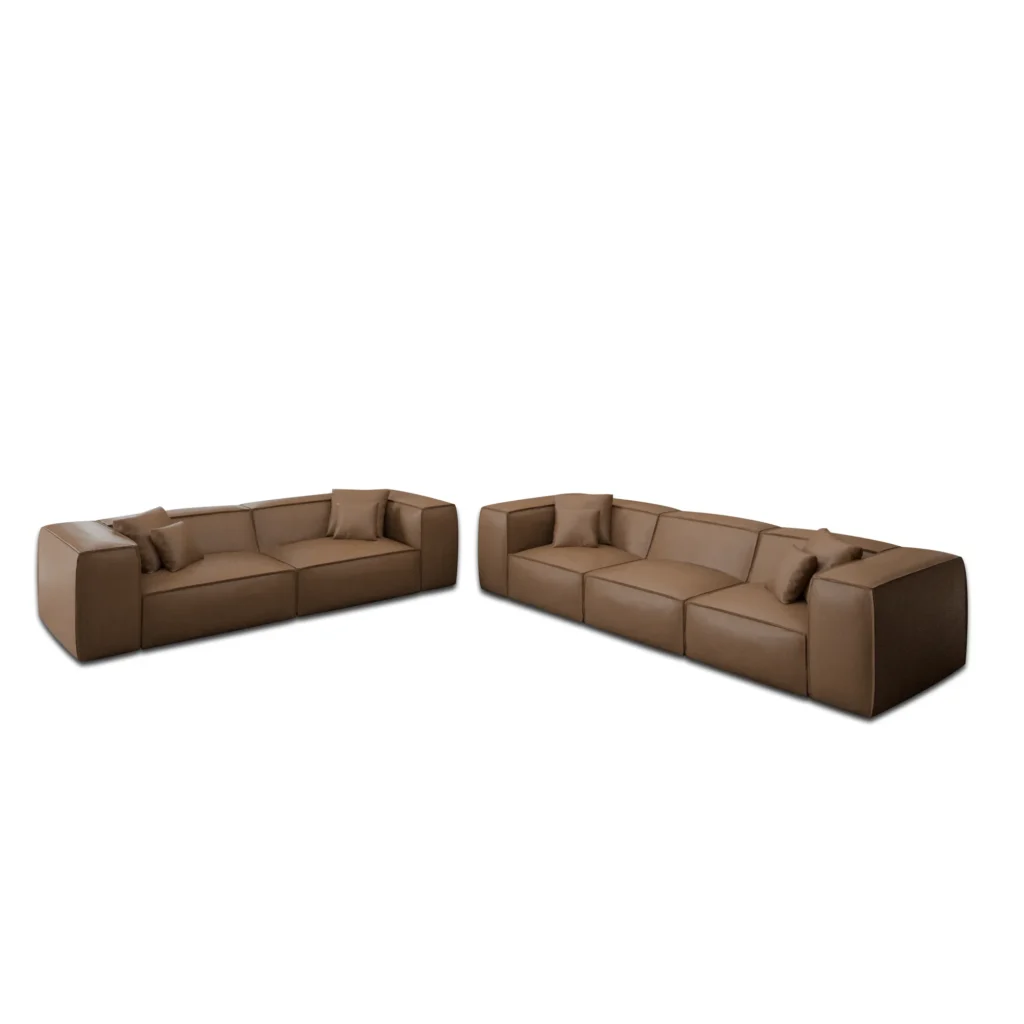 Echtleder 4-3-Sitzer Sofa Set Arelia