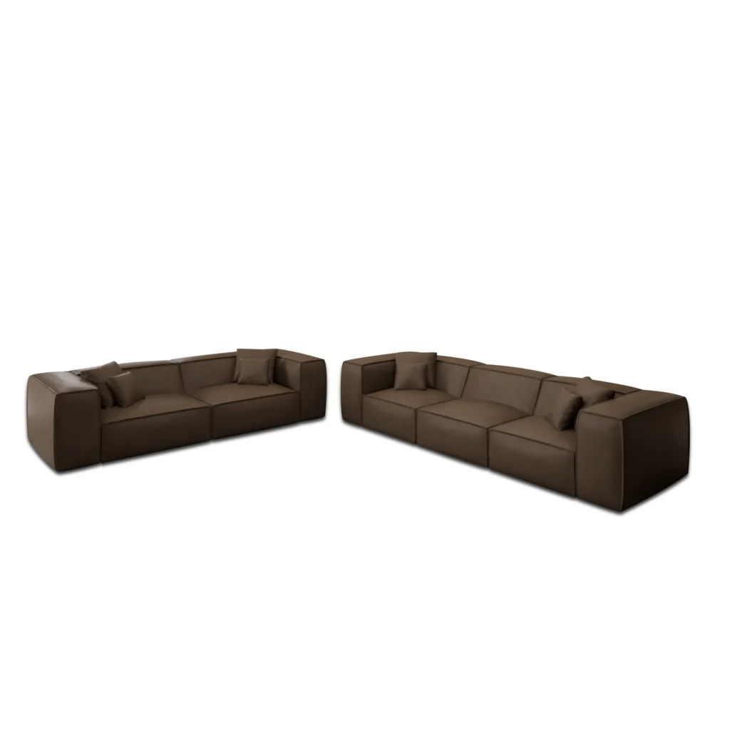 Echtleder 4-3-Sitzer Sofa Set Arelia