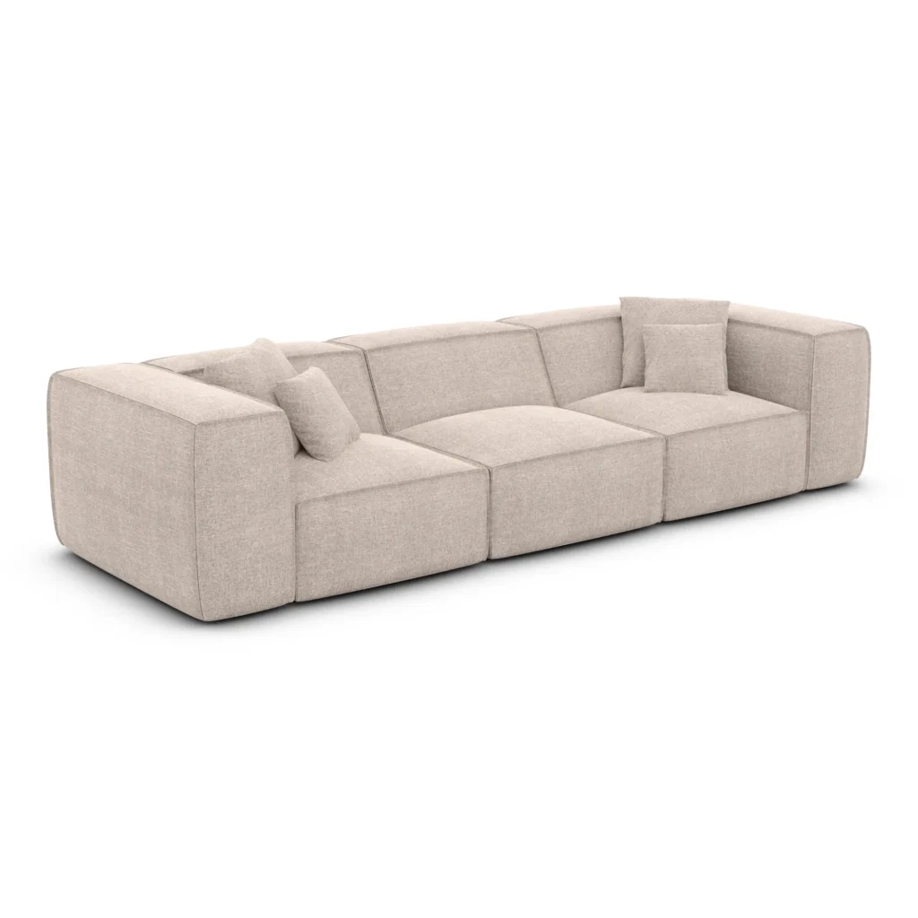 Strukturstoff 4-Sitzer Couch Arelia
