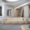 Strukturstoff 4-Sitzer Couch Arelia