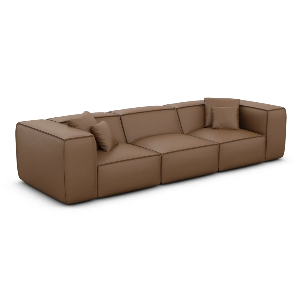 Echtleder 4-Sitzer Couch Arelia