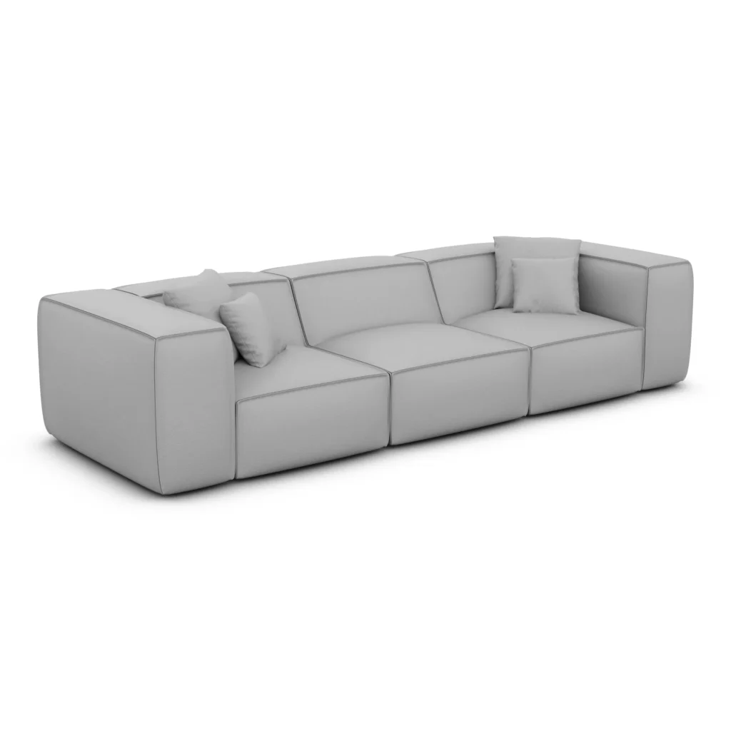 Echtleder 4-Sitzer Couch Arelia
