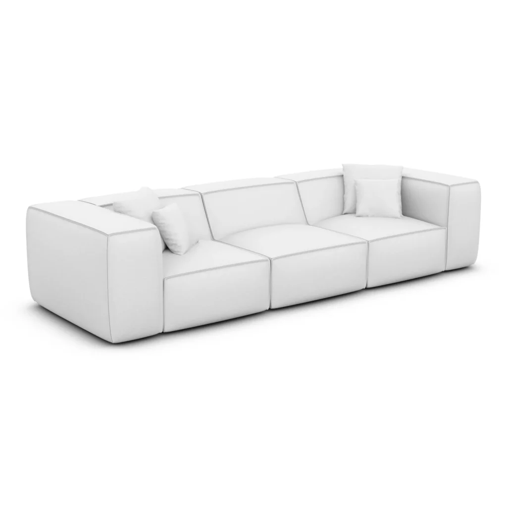 Echtleder 4-Sitzer Couch Arelia