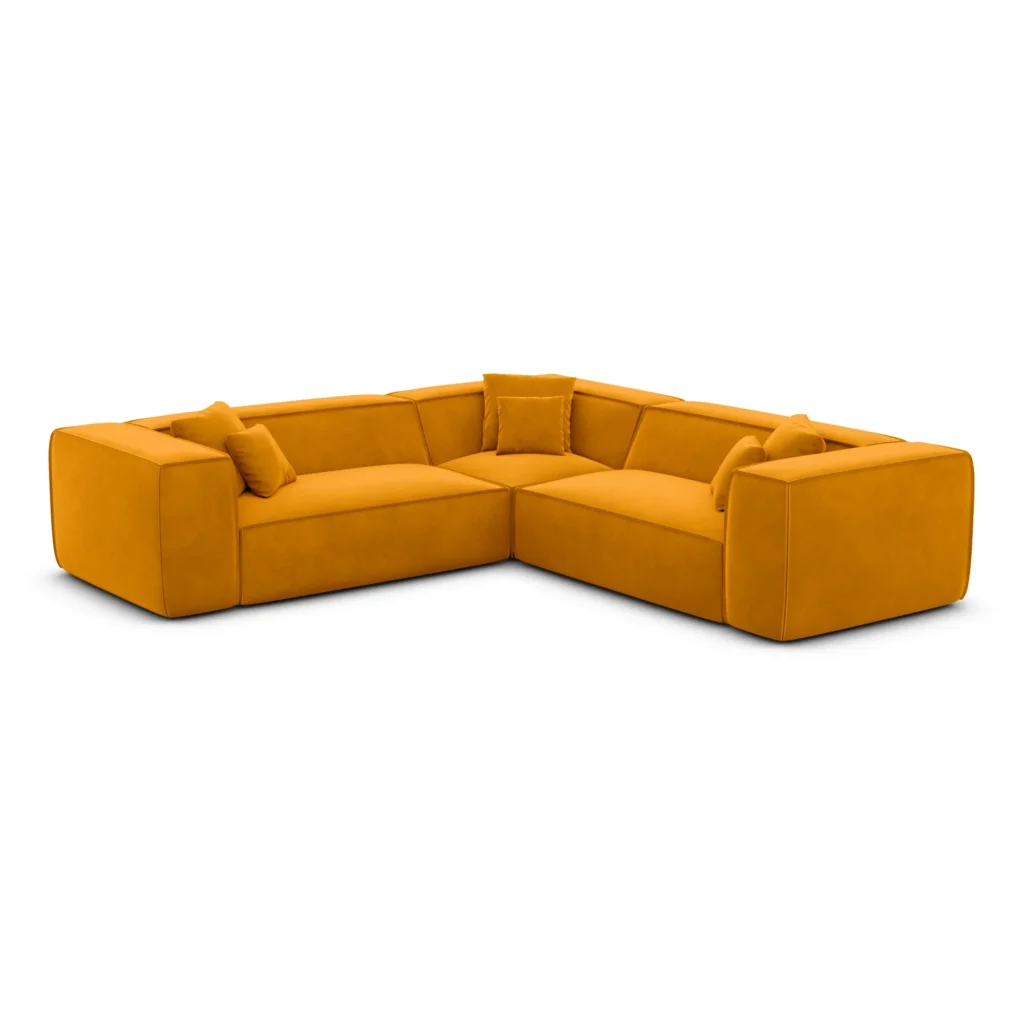 Samtstoff Ecksofa Arelia