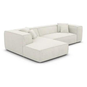 Bouclé L-Form Sofa Arelia