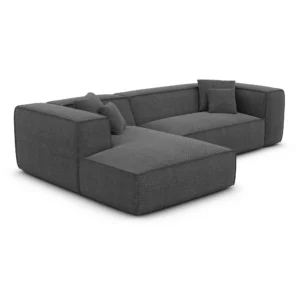 Strukturstoff L-Form Sofa Arelia