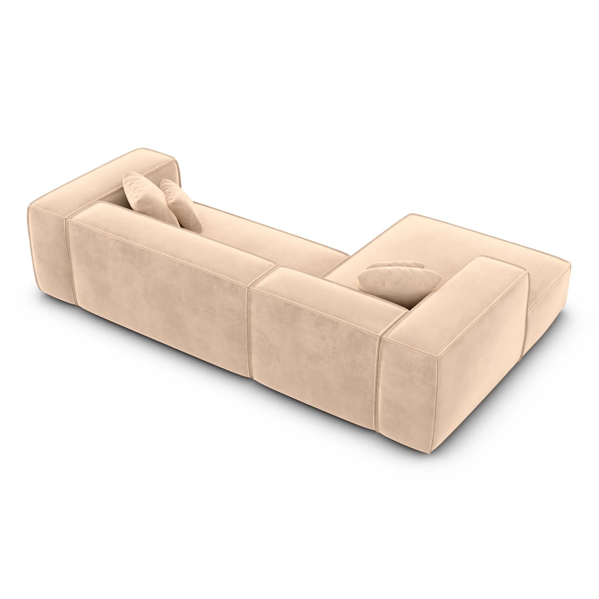 Samtstoff L-Form Sofa Arelia