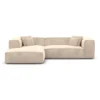 Samtstoff L-Form Sofa Arelia