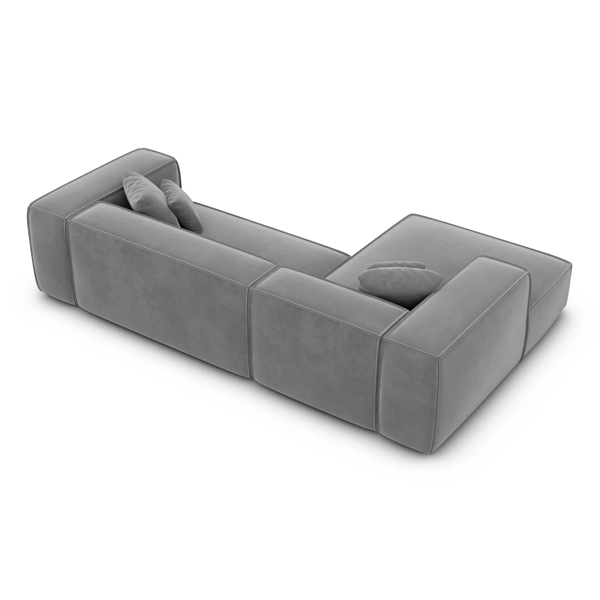 Samtstoff L-Form Sofa Arelia