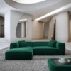 Samtstoff L-Form Sofa Arelia