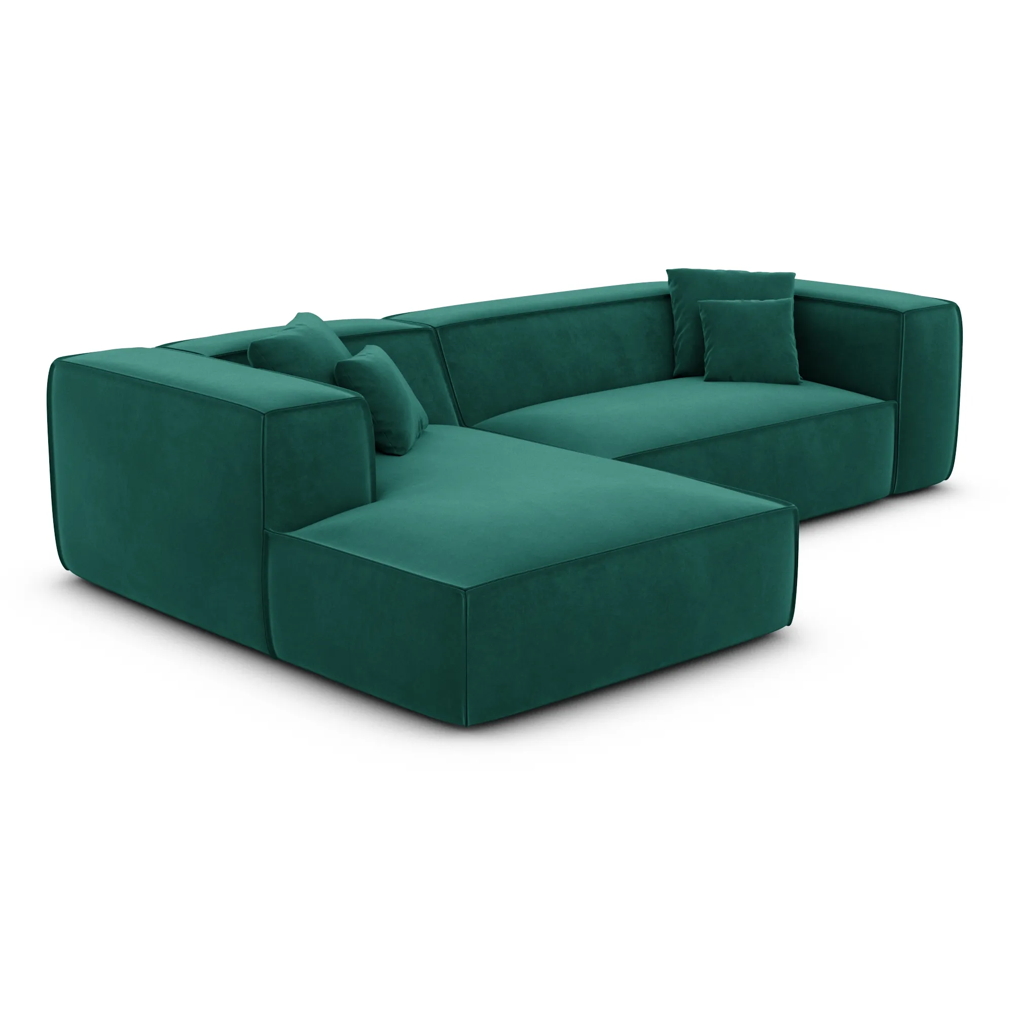 Samtstoff L-Form Sofa Arelia