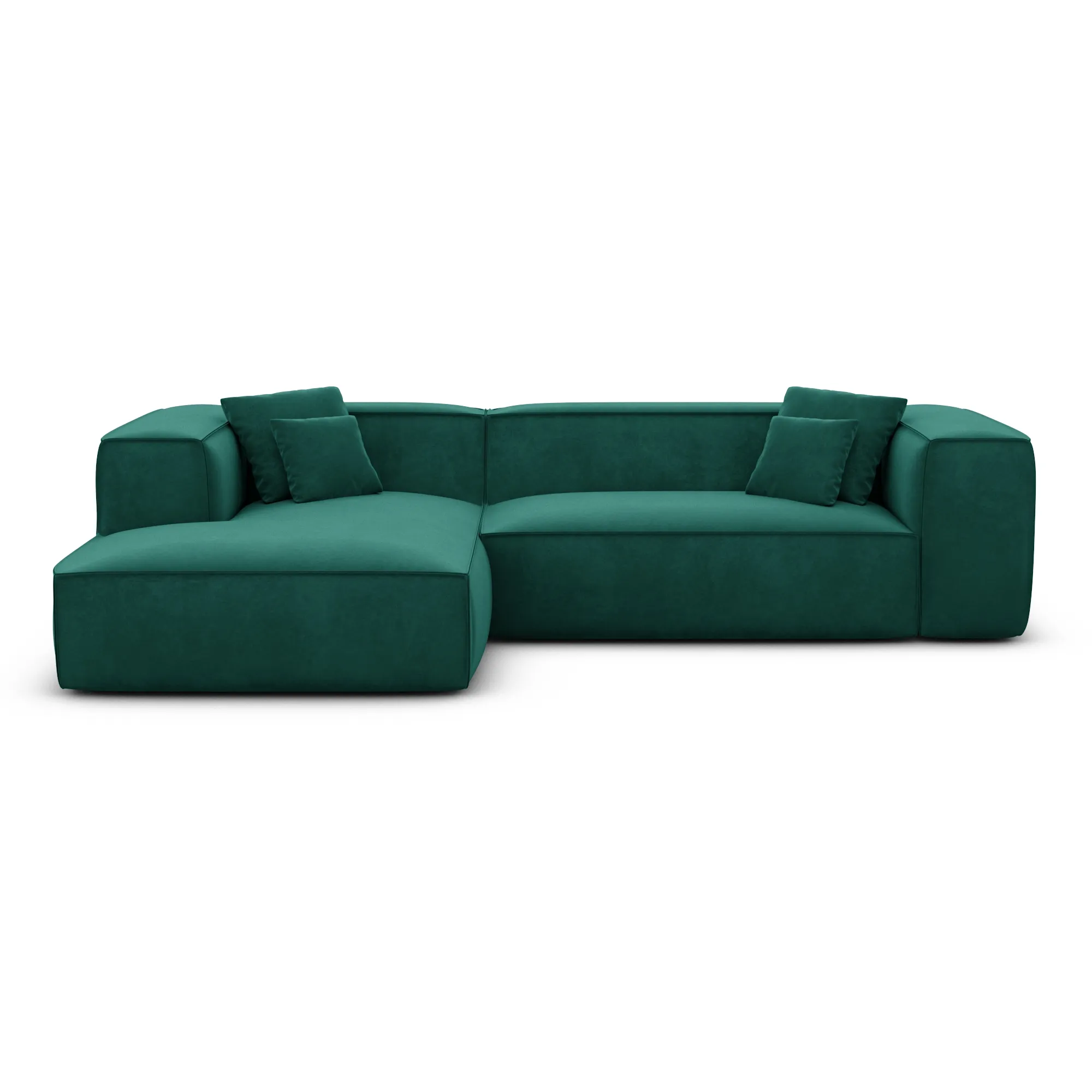 Samtstoff L-Form Sofa Arelia