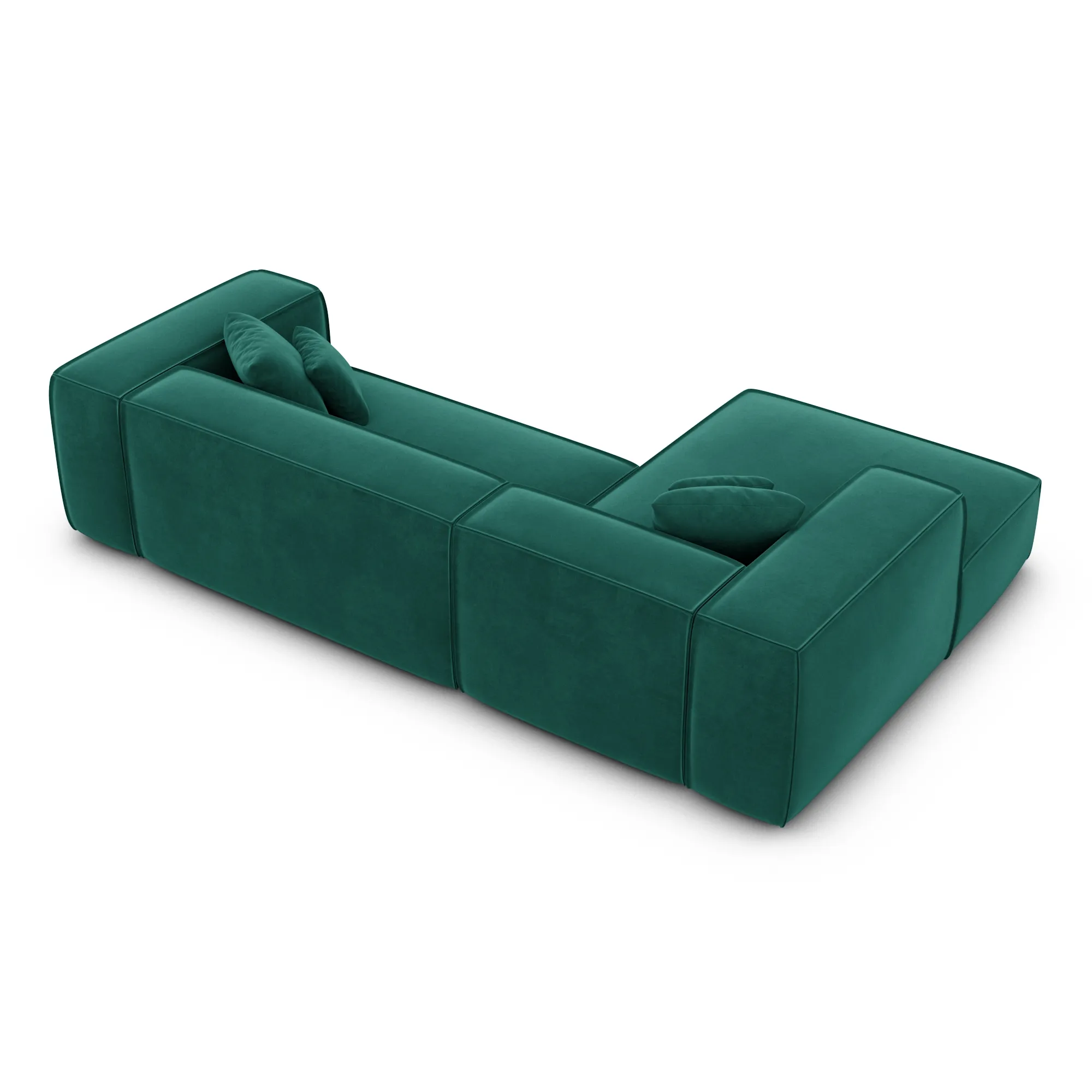 Samtstoff L-Form Sofa Arelia