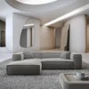 Samtstoff L-Form Sofa Arelia