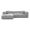 Samtstoff L-Form Sofa Arelia