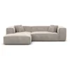 Samtstoff L-Form Sofa Arelia