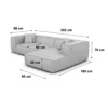 Echtleder L-Form Sofa Arelia