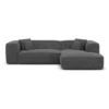 Bouclé L-Form Sofa Arelia