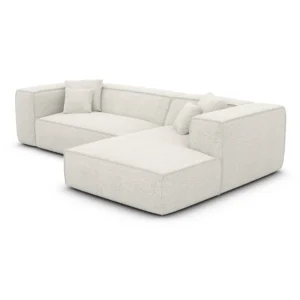 Bouclé L-Form Sofa Arelia